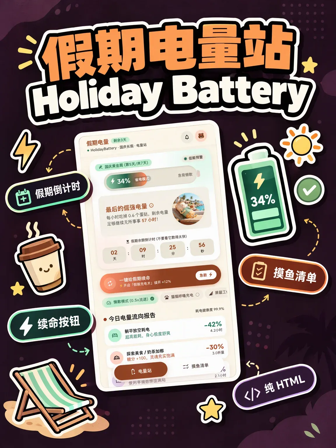 假期电量站