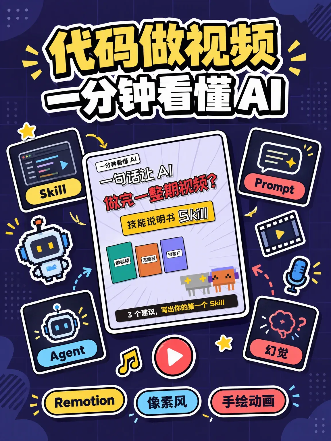 代码做视频 · 一分钟看懂 AI